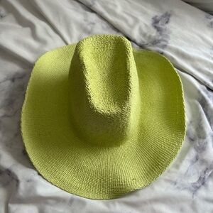 neon green cowboy hat